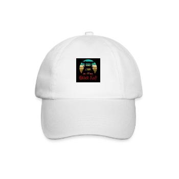 Retro Sunset Glück Auf! Vintage Bergbau Logo Zeche - Baseballkappe - Weiß/Weiß - Vorne