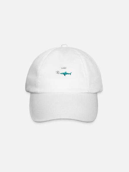 sharkasm - Baseball Cap - white/white