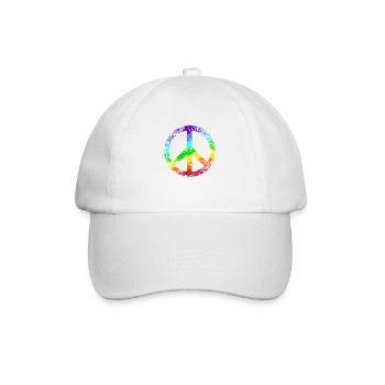 Peace-Zeichen Regenbogen Toleranz Frieden Graffiti - Baseballkappe - Weiß/Weiß - Vorne