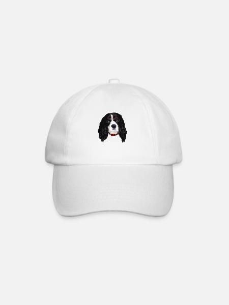 cavalierkingcharlesspaniel_face005 - Casquette classique - blanc/blanc