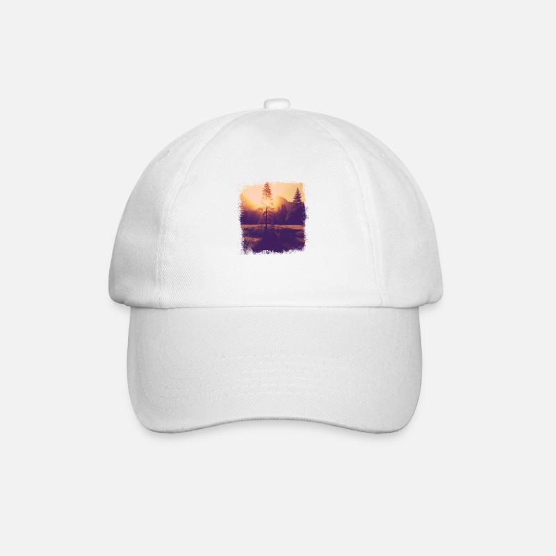 Soleil de la clairière des arbres - Casquette classique - blanc/blanc