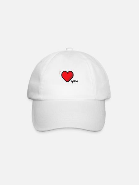 i love you - Casquette classique - blanc/blanc