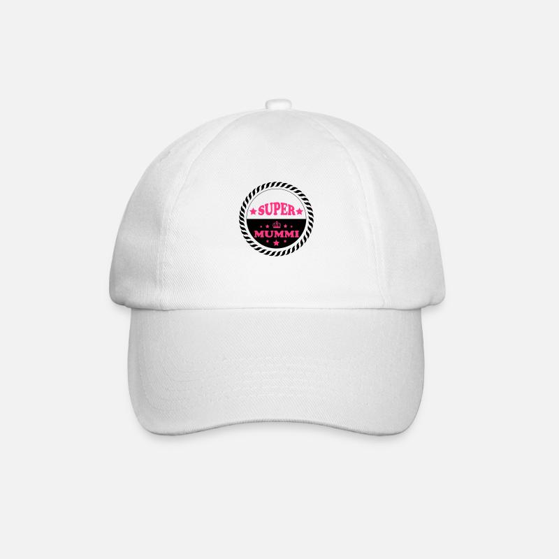 Super mummi - Baseball Cap - white/white