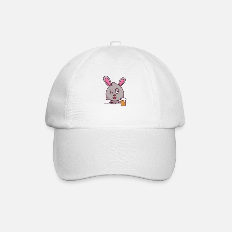 Lapin buveur - Casquette classique - blanc/blanc