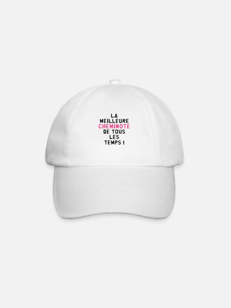 Cheminot / Train / Rail / Transport / SNCF / RATP - Casquette classique - blanc/blanc