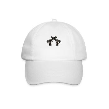 guns design - Baseballkappe - Weiß/Weiß - Vorne
