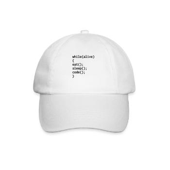 Entwickler / Informatiker / Programmierer / - Baseballkappe - Weiß/Weiß - Vorne