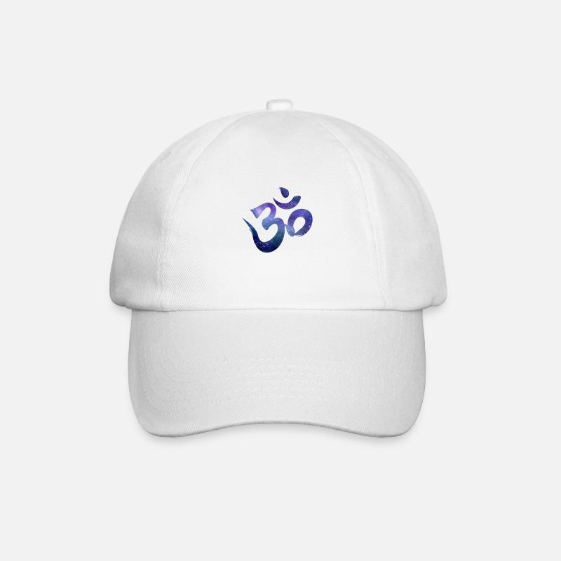 Om Zeichen - Baseballkappe - Weiß/Weiß