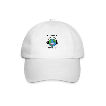 Musique de la planète! Écouteurs de musique cadeau - Casquette classique - blanc/blanc - Devant