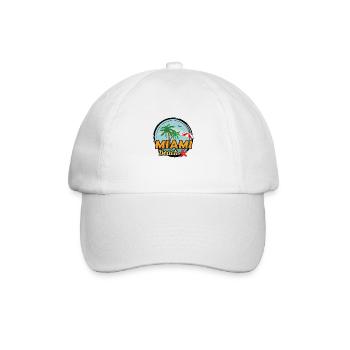 Miami beach USA la plage du bonheur de l’été - Casquette classique - blanc/blanc - Devant