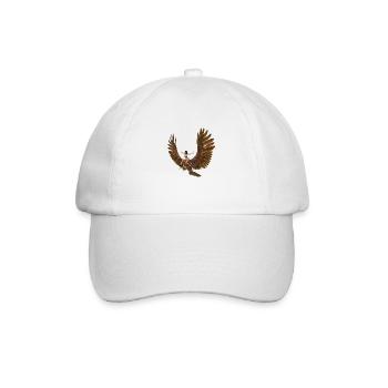 Femme avec un énorme aigle royal - Casquette classique - blanc/blanc - Devant