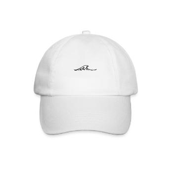 Wave, Mountains, Surfing, Hiking, Travel & Mountaineering - Baseball Cap - white/white - Front