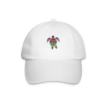 Cadeau de tatouage tribal polynésien de tortue maorie - Casquette classique - blanc/blanc - Devant