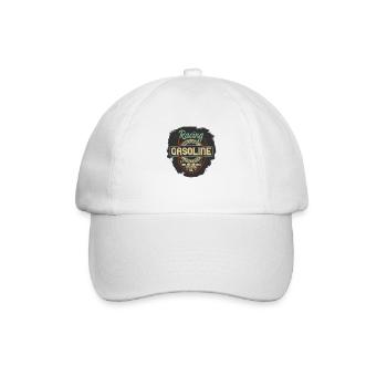 racing gasoline vintage - Baseball Cap - white/white - Front
