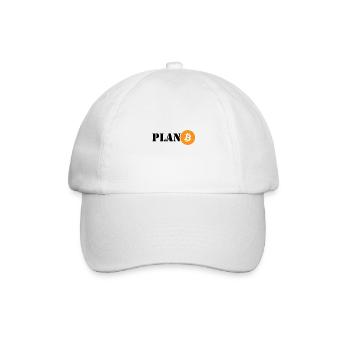 Bitcoin Plan B - Baseball Cap - white/white - Front