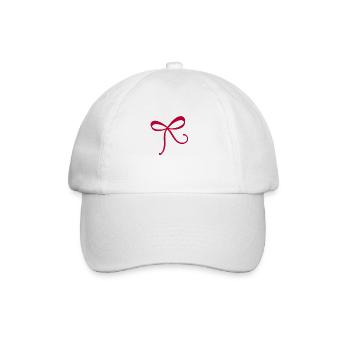 Red ribbon - Baseball Cap - white/white - Front