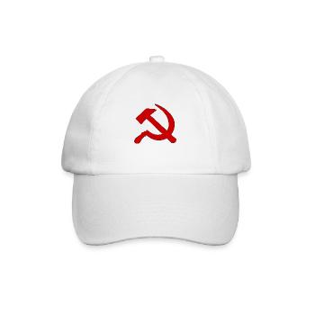 Marteau rouge et faucille | Pull communisme - Casquette classique - blanc/blanc - Devant
