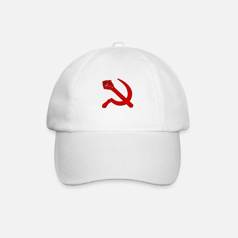 Marteau de faucille | Pull Retro Marxism Icon - Casquette classique - blanc/blanc