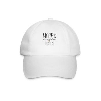 Happy birthday Papa - Baseballkappe - Weiß/Weiß - Vorne