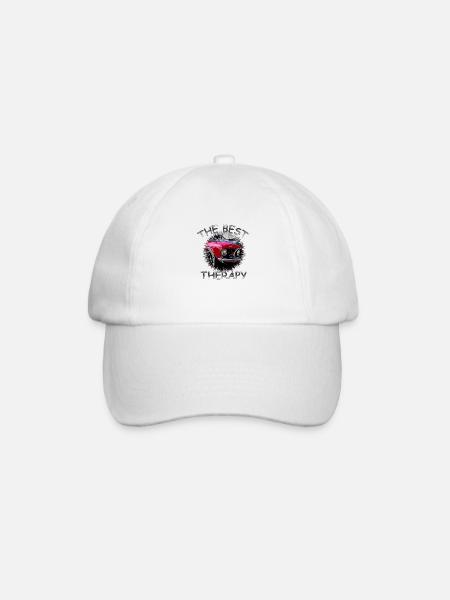 car - Baseball Cap - white/white