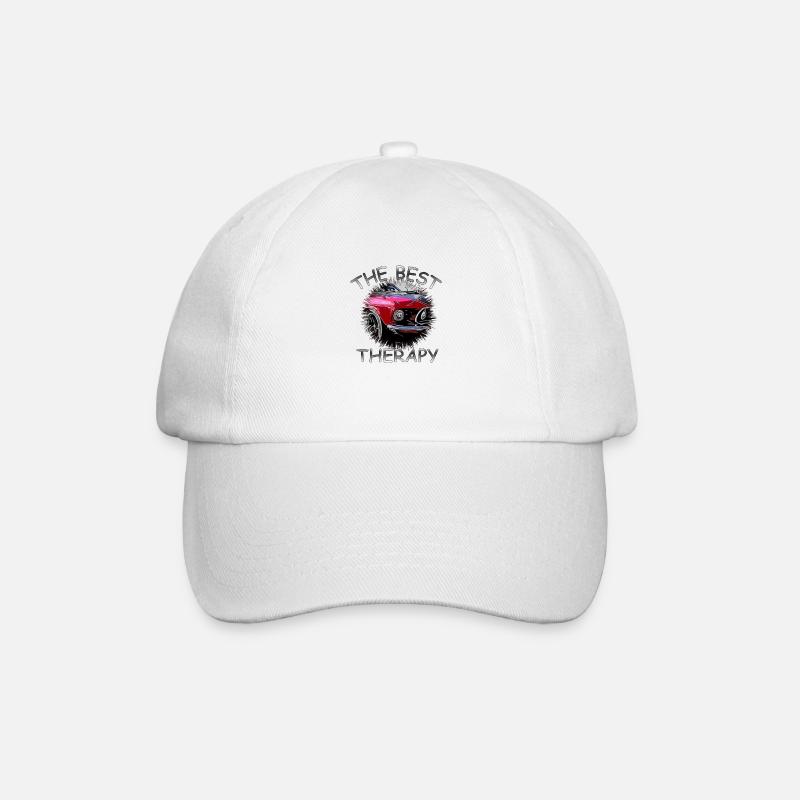 car - Baseball Cap - white/white