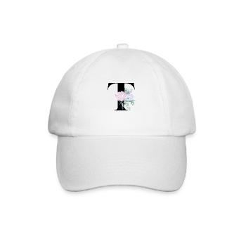 lettre T fleuris - Casquette classique - blanc/blanc - Devant