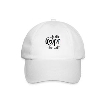 Geschenke für Opi - Baseballkappe - Weiß/Weiß - Vorne