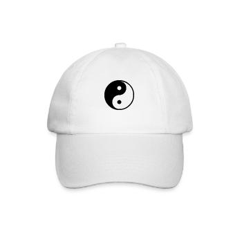 Yin Yang symbol transparent chi mantra yoga - Baseball Cap - white/white - Front