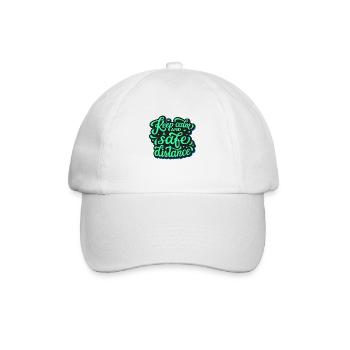 garder calme et une distance sûre! - Casquette classique - blanc/blanc - Devant