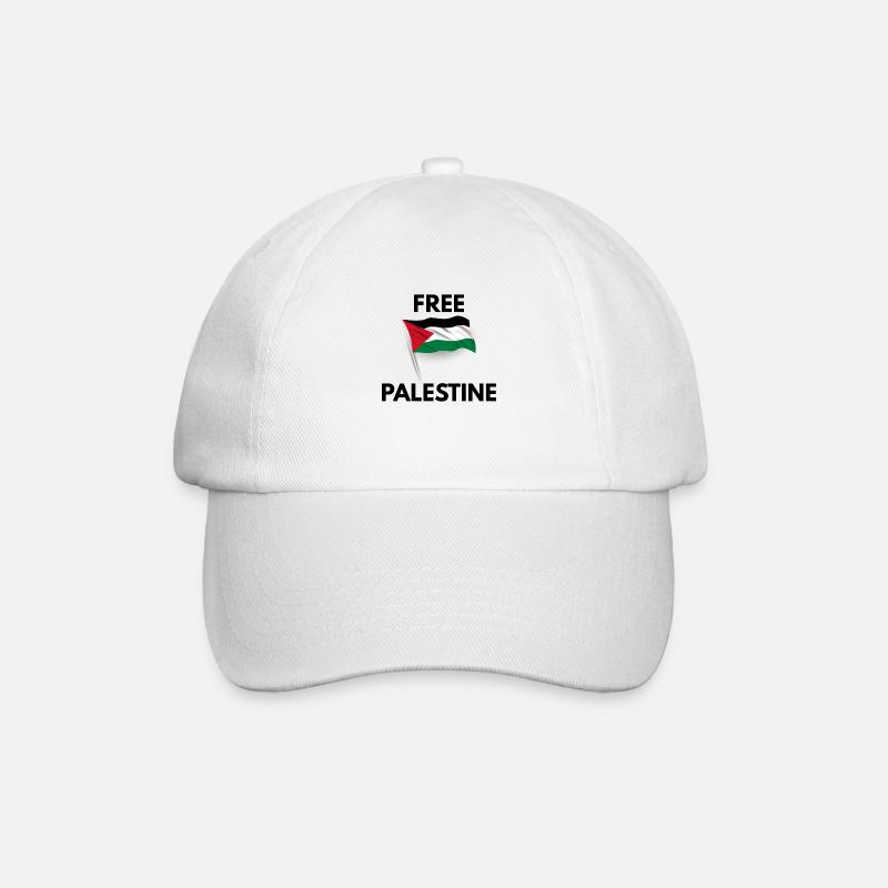 Free Palestine - Baseball Cap - white/white