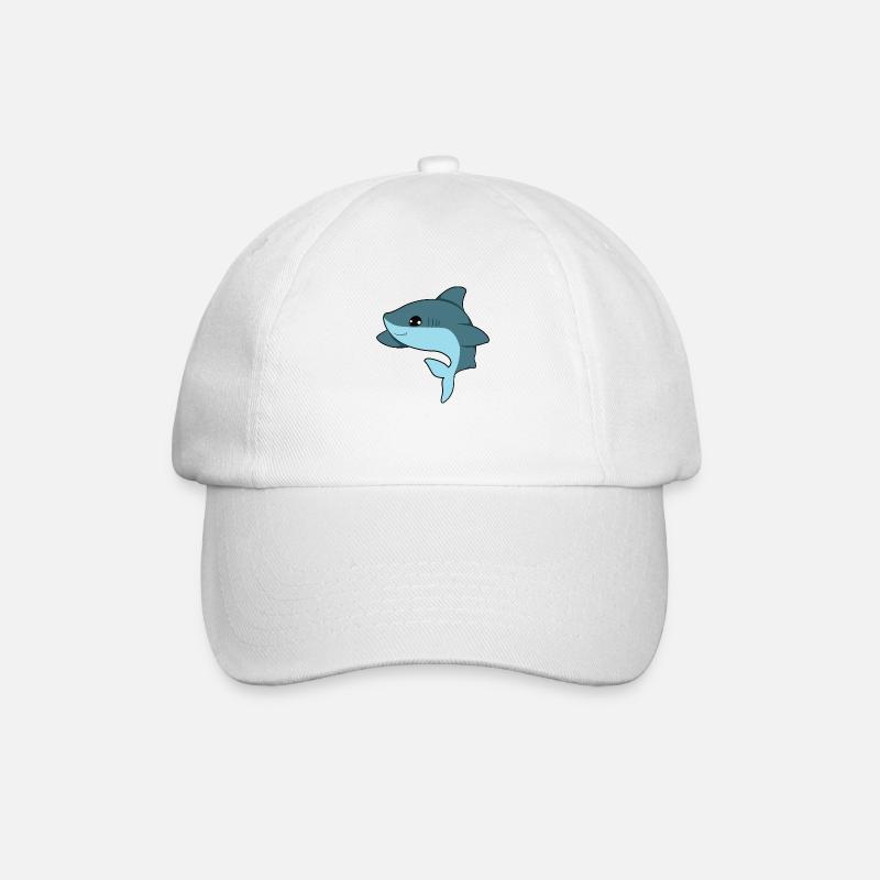Hai - Baseballkappe - Weiß/Weiß