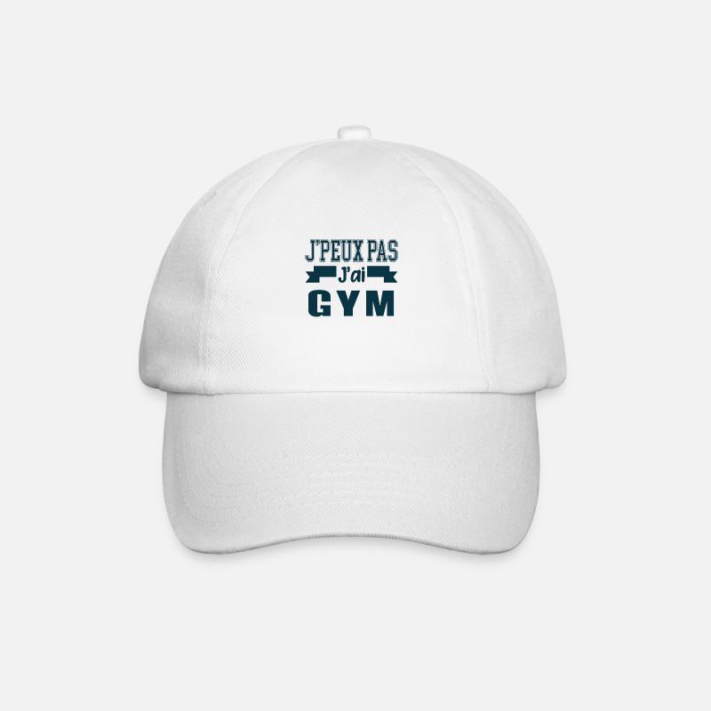 Je peux pas j'ai gym - Casquette classique - blanc/blanc