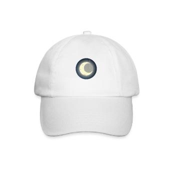 Mond und Sternschnuppe - Baseballkappe - Weiß/Weiß - Vorne