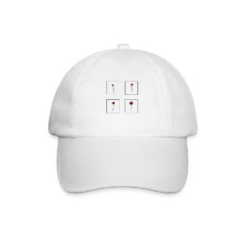 Mohnblume bestseller - Baseballkappe - Weiß/Weiß - Vorne
