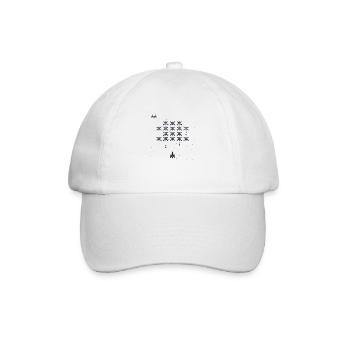 Old school gamer - Baseball Cap - white/white - Front