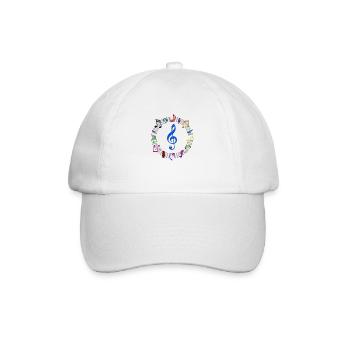 Clé de partition - Casquette classique - blanc/blanc - Devant