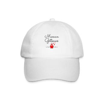 Maman gâteaux Idée cadeau original - Casquette classique - blanc/blanc - Devant