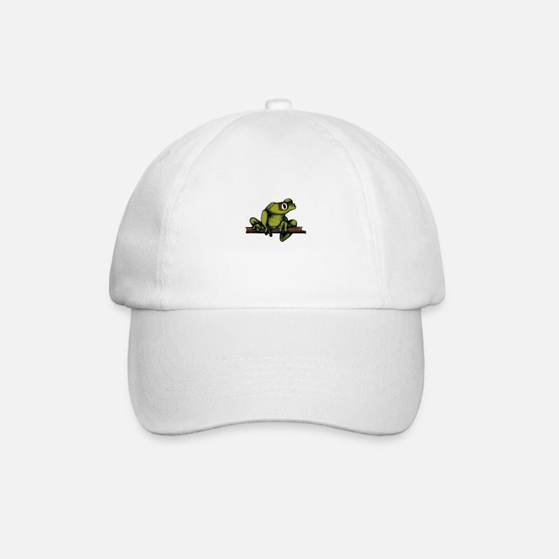 Frosch-Shirt - Baseballkappe - Weiß/Weiß