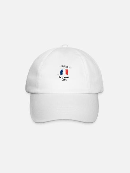 je peux pas la France joue - Casquette classique - blanc/blanc