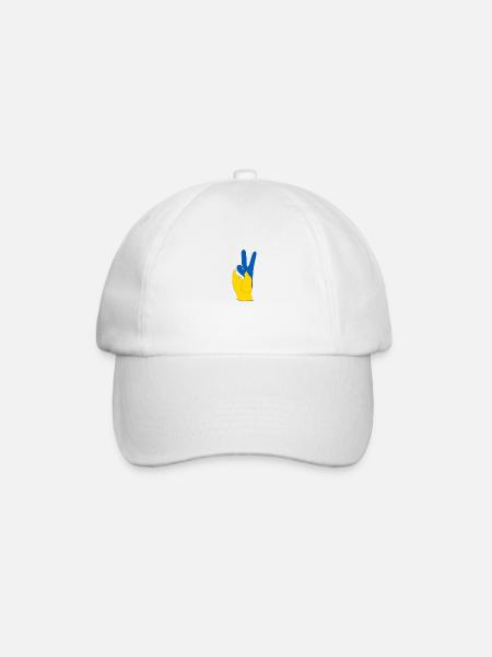 Ukraine - Baseballkappe - Weiß/Weiß