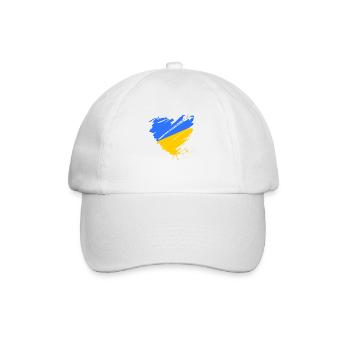 Ukraine Kiew Europa Herz Frieden Solidarität Krim - Baseballkappe - Weiß/Weiß - Vorne