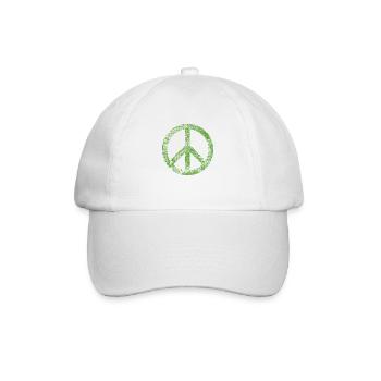 Signe de Paix Pacifiste Peace Harmony Grunge Utilisé - Casquette classique - blanc/blanc - Devant