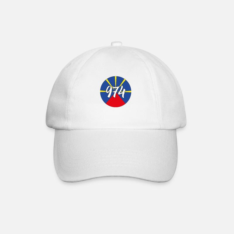 La Réunion - 974 - Baseballkappe - Weiß/Weiß