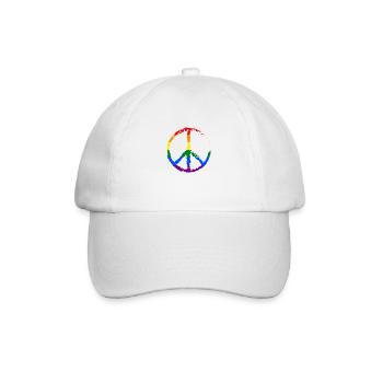 LGBT-Regenbogenflagge - Baseballkappe - Weiß/Weiß - Vorne