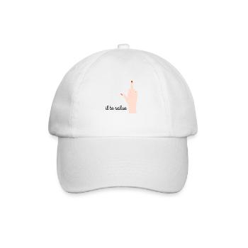 doigt d’honneur demoiselle - Casquette classique - blanc/blanc - Devant