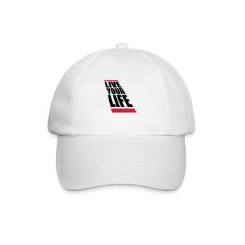 Live Your Life - Baseball Cap - white/white - Front