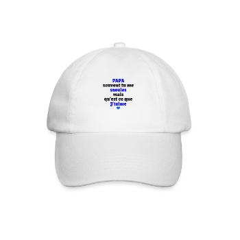 j't'aime papa - Casquette classique - blanc/blanc - Devant