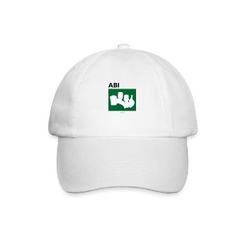 Bier Liga Logo ABI-Treff Jahr Blanko Grün 2 - Baseballkappe - Weiß/Weiß - Vorne