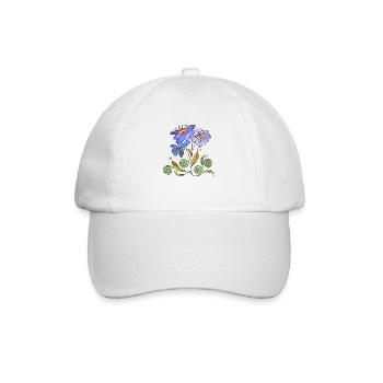 Flowers - Baseball Cap - white/white - Front