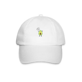 Avocado schreit esse mich! Super süß für Kinder - Baseballkappe - Weiß/Weiß - Vorne